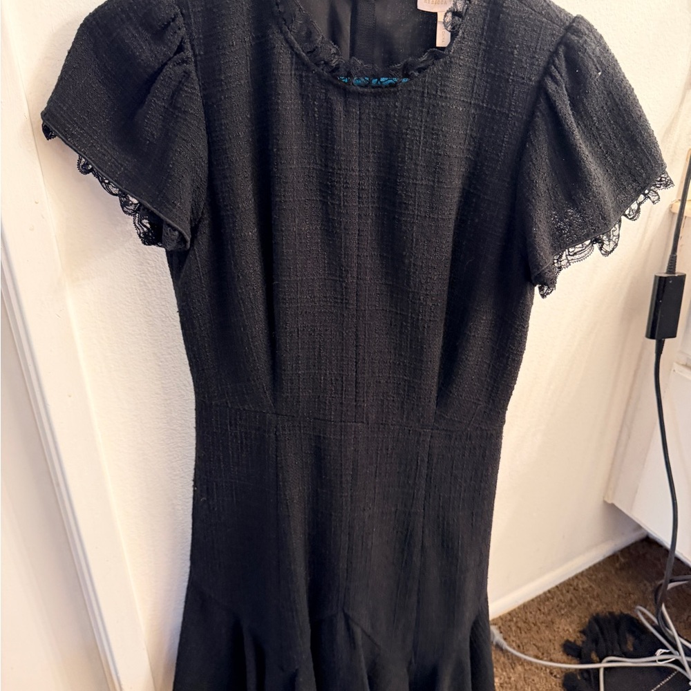 Rebecca Taylor Black Textured Mini Dress